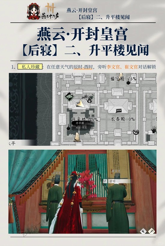 《燕云十六声》生平楼5个见闻攻略