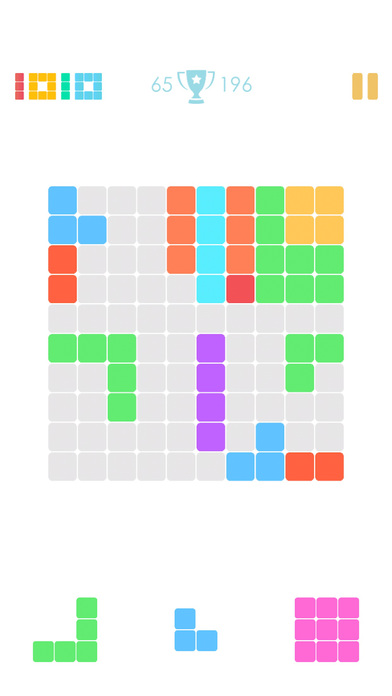 1010彩色方块拼图横竖消除